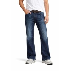 TK Axel Slim Boot Jeans Mens 40x32 Dark Wash Bootcut Denim Distressed Casual